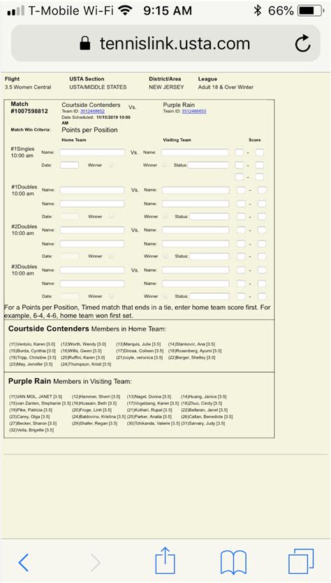 Print Blank Scorecard from Mobile Device