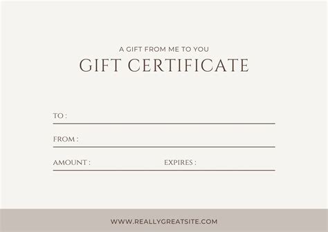 Print Gift Certificate Template