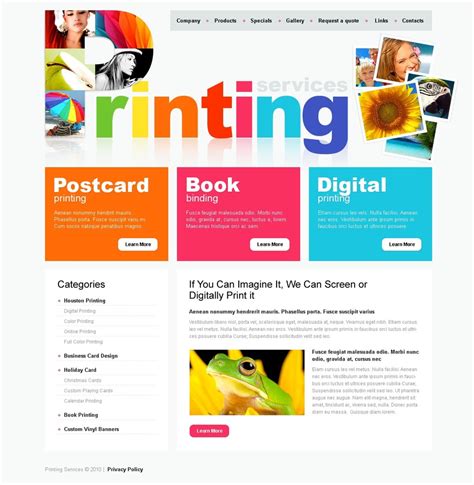 Print Shop PSD Template 54310