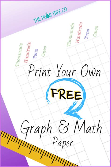 Print Your Own Graph and Math Paper The Pear Tree Maths paper, Math