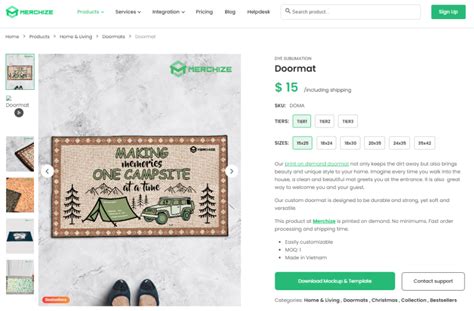 Print on demand doormats.  The foam rubber backing will protect your floor...