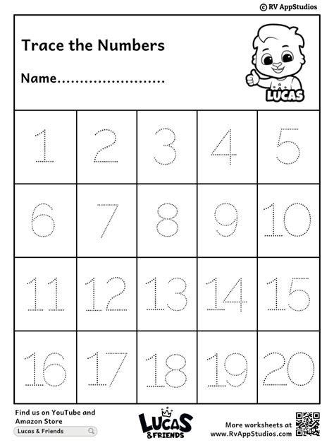 Print the number 19 K5 Learning Worksheets Library