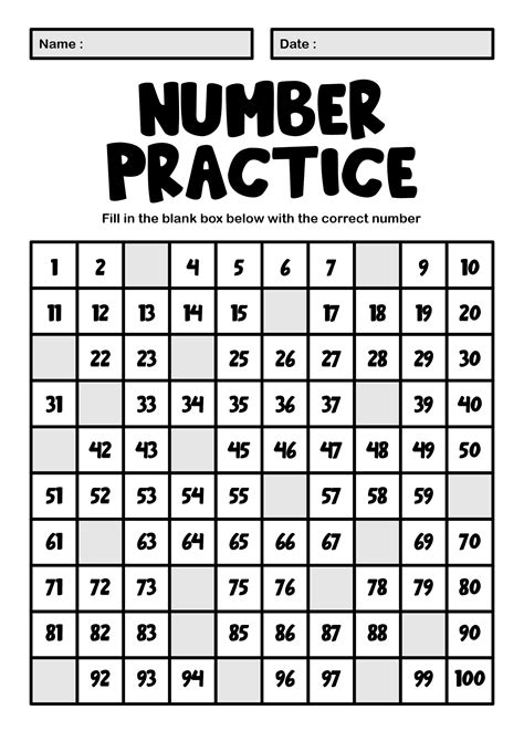 Printable 1 100 Number Chart K5 Worksheets 100 Number Chart Number Chart Number Words Worksheets