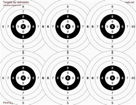 Printable 11x17 targets. Vertical Targets Horizontal Targets Horizonta...