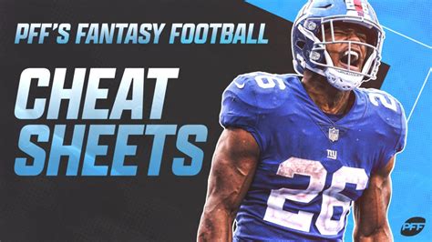 Printable 2021 Fantasy Football Cheat Sheets Fantasy Football News Rankings And Projections Pff