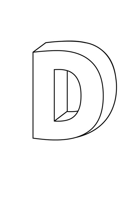 Printable 3D Bubble Letter D Freebie Finding Mom