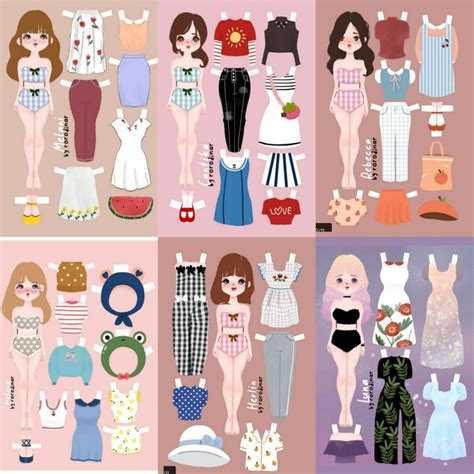 Printable 3d Paper Doll Template