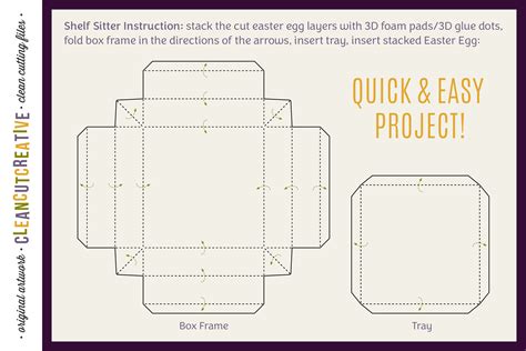 Printable 3d Shadow Box Template Printable Templates
