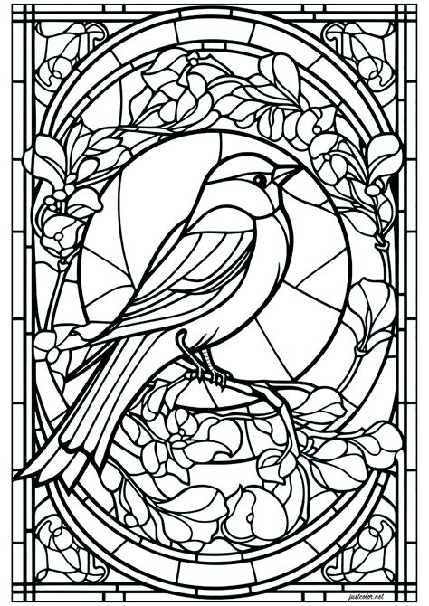 Printable Adult Coloring Pages Stained Glass Coloring Home