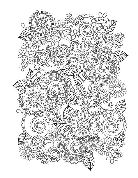 Printable Adult Flower Coloring Pages