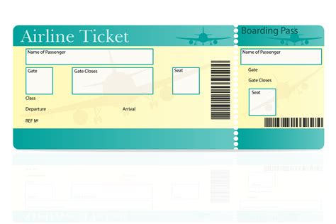 Printable Airline Ticket