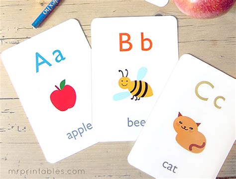 Printable Alphabet Cards Mr Printables