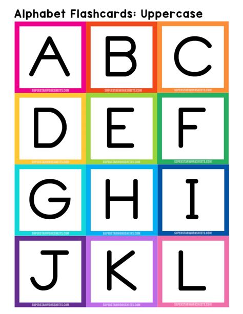 Printable Alphabet Flash Cards Worksheets Library
