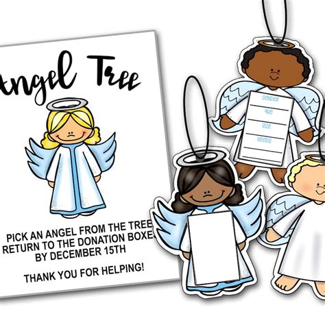 Printable Angel Tree Template Etsy