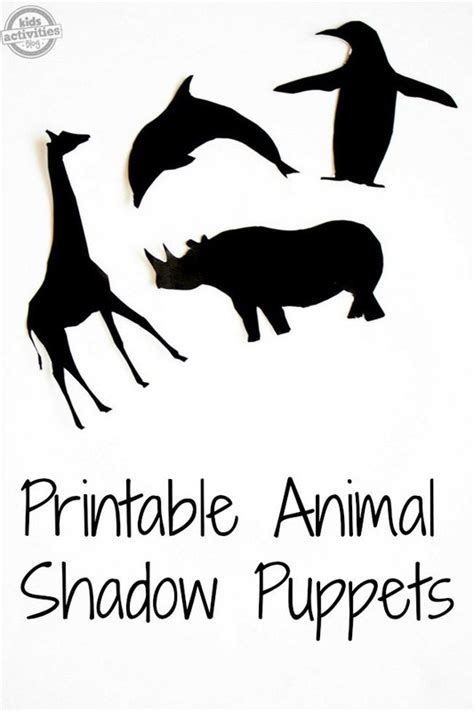 Printable Animal Shadow Puppet Template