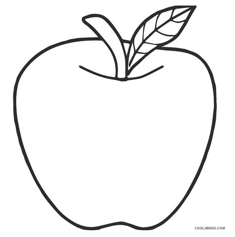 Printable Apple Coloring Pages For Preschoolers