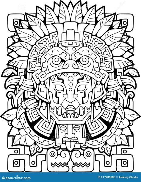 Printable Aztec Coloring Pages