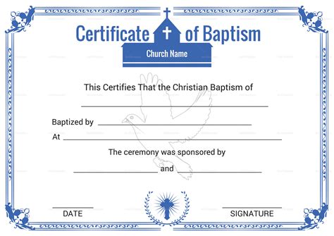 Printable Baptism Certificate Free