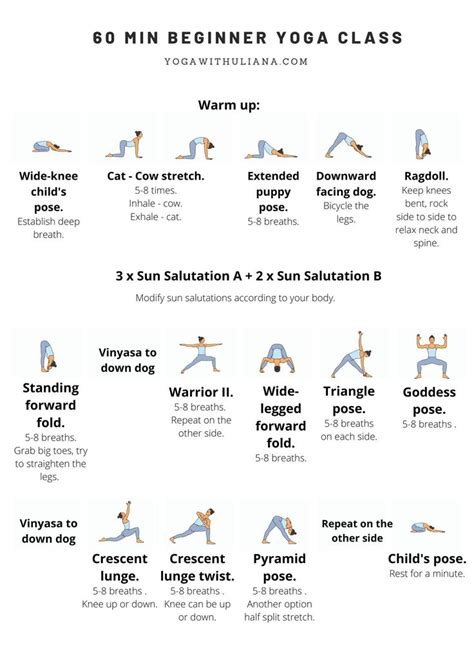 Printable Beginner Yoga Sequence Printable Computer Tools