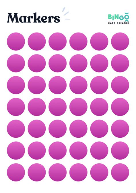 Printable Bingo Markers That are Simplicity Mitchell Blog