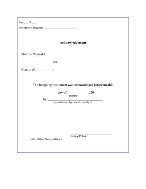 Printable Blank Notary For