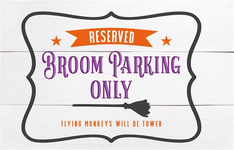 Printable Broom Parking Sign