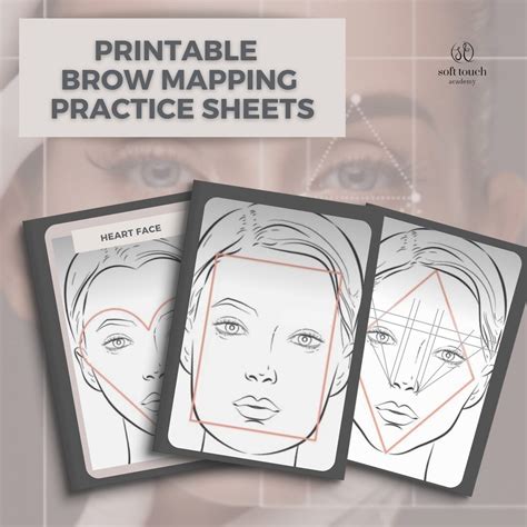 Printable Brow Mapping Practice Sheets FreePrintable.me
