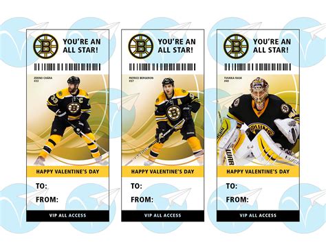 Printable Bruins Tickets