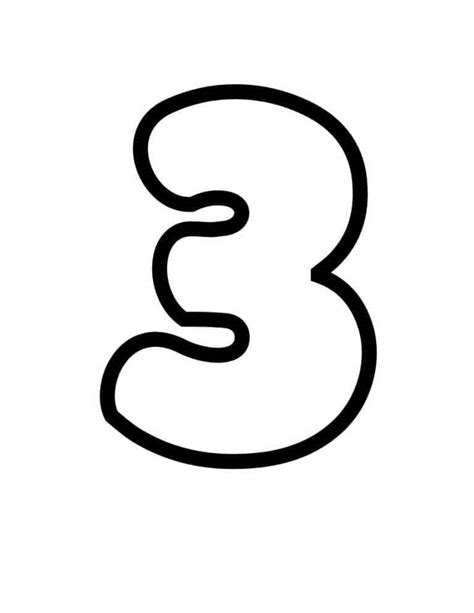 Printable Bubble Number 3 Outline Printable Numbers Bubble Numbers Free Printable Numbers