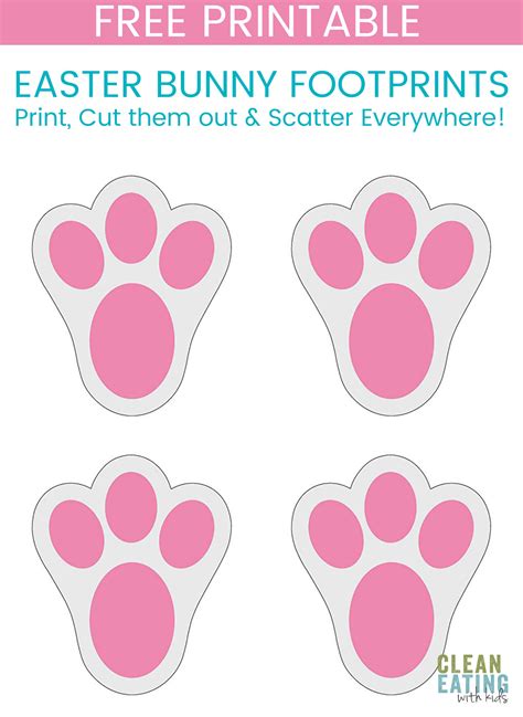 Printable Bunny Footprints