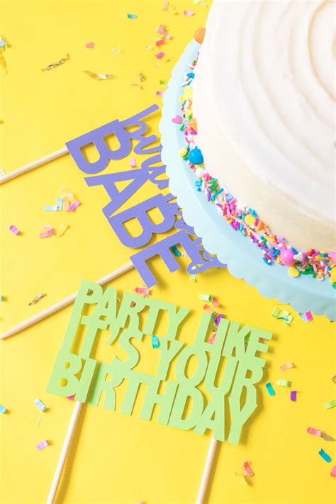 Printable Cake Toppers For Birthdays Free Svg Templates