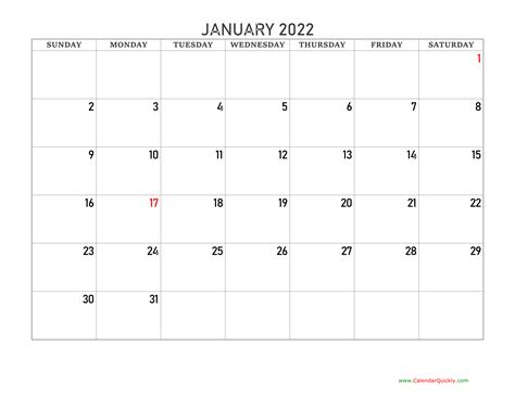 Printable Calendar 2022 / Printable 2022 Monthly Calendar Templates