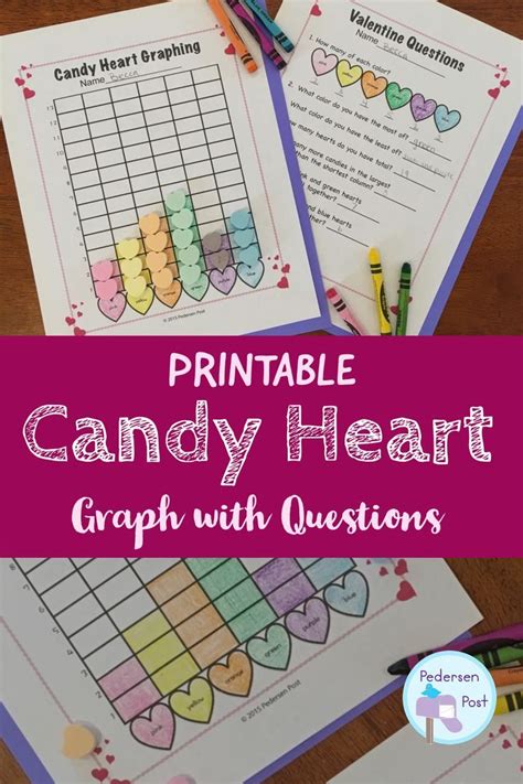 Printable Candy Heart Graph with Questions! Created by Pedersen Post