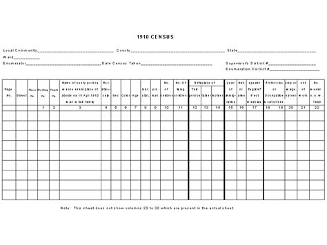 Printable Census Forms Printable Forms Free Online
