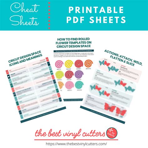 Printable Cheat Sheets For Cricut Design Space Beginners Etsy