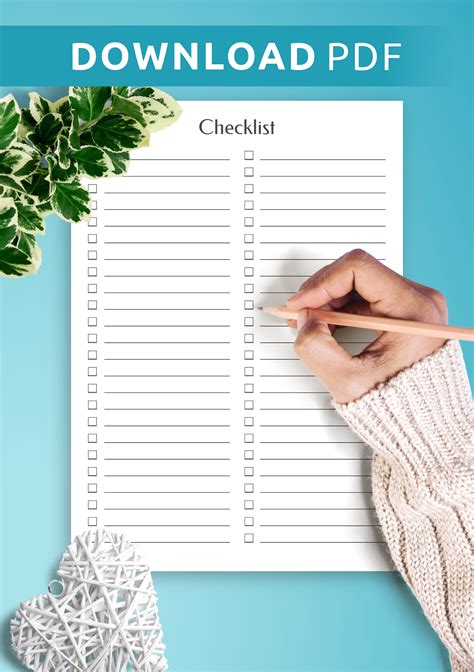 Printable Checklist Free