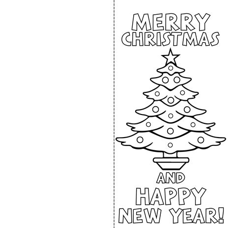 Printable Christmas Cards To Color Pdf