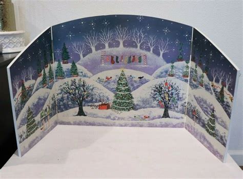 Printable Christmas Village Backdrop