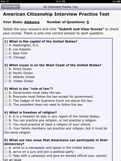 Printable Citizenship Test Pdf Customize and Print