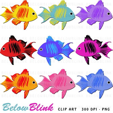 Printable Colorful Fish Clipart