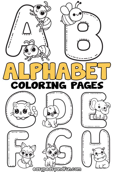Printable Coloring Pages Alphabet Letters A Fun Way to Learn and Create