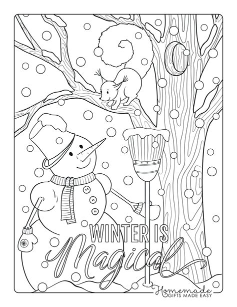 Printable Coloring Pages For Winter