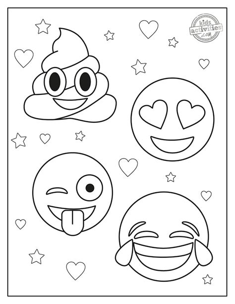 Printable Coloring Pages Of Emojis Coloring Page Blog