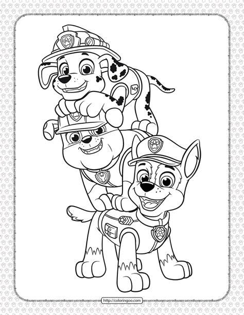 Printable Coloring Pages Paw Patrol