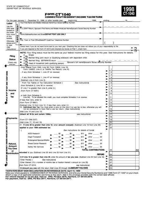 Printable Connecticut Income Tax Forms for Tax Year 2024 - Tax-Brackets.org