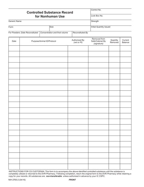 Printable Controlled Substance Log 20202022 Fill and Sign Printable Template Online US