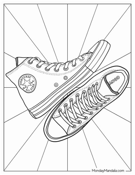 Printable Converse Coloring Page