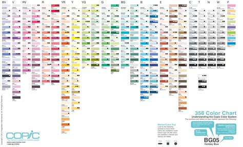 Printable Copic Marker Color Chart