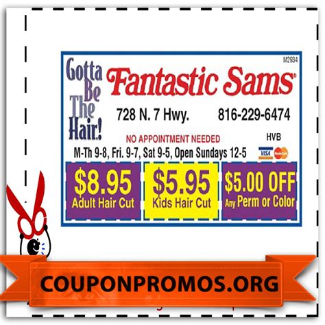 Printable Coupons For Fantastic Sams