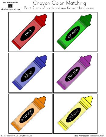 Printable Crayons With Color Names Web Crayon Color Match And Sort